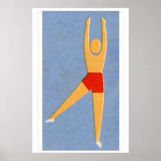 Dancing Man - Matchbox Print - Aesthetic Wall Art (Voorkant)