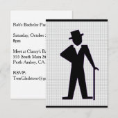 Dancing Man vrijgezellenfeest Kaart (Voorkant / Achterkant)