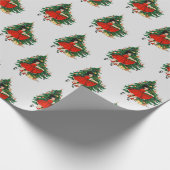  Dancing Meisje en Kerstboom Cadeaupapier (Hoek)