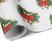  Dancing Meisje en Kerstboom Cadeaupapier (Rol Hoek)