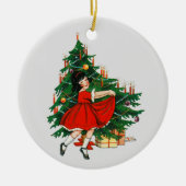  Dancing Meisje Kerstboom Ornament (Voorkant)