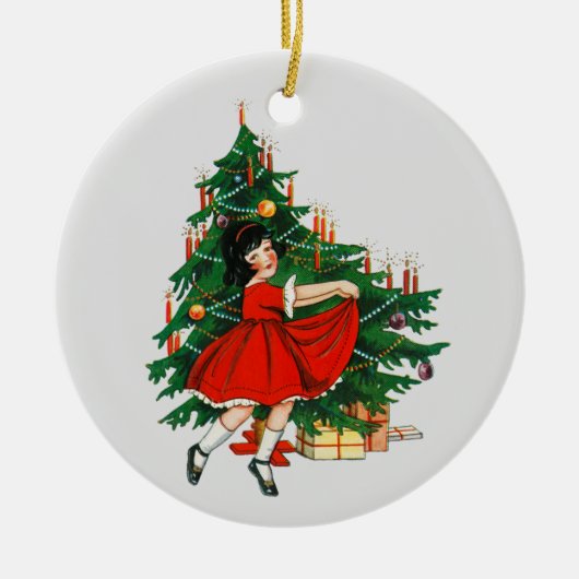  Dancing Meisje Kerstboom Ornament (Voorkant)