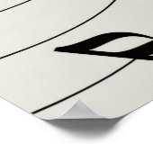 Dancing Melodies: Flowing Musical Notes Pattern Poster (Hoek)