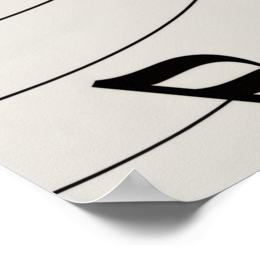 Dancing Melodies: Flowing Musical Notes Pattern Poster (Hoek)