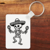 Dancing Mexican Skeleton Sleutelhanger (Achterkant)