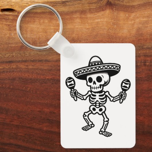 Dancing Mexican Skeleton Sleutelhanger (Voorkant)