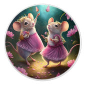 Dancing Mice - Gepersonaliseerde fantasie Keramische Knop (Voorkant)
