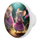 Dancing Mice - Gepersonaliseerde fantasie Keramische Knop (Rechts)