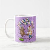 Dancing Mice Naam & Leeftijd Happy Birthday Party Koffiemok (Links)