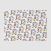 Dancing Mice Naam & Leeftijd Happy Birthday Party Tissuepapier (Voorkant)