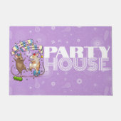 Dancing Mice Naam & Leeftijd Verjaardag Party Hous Deurmat (Voorkant)