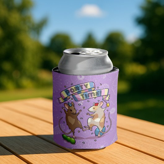 Dancing Mice Party Time Banner Confetti & Ballonne Blikjeskoeler