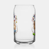 Dancing Mice Party Time Banner Confetti & Ballonne Blikvorm Glas (Rechts)