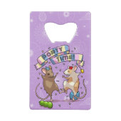 Dancing Mice Party Time Banner Confetti & Ballonne Creditkaart Flessenopener (Achterkant)