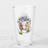 Dancing Mice Party Time Banner Confetti & Ballonne Glas (Achterkant)