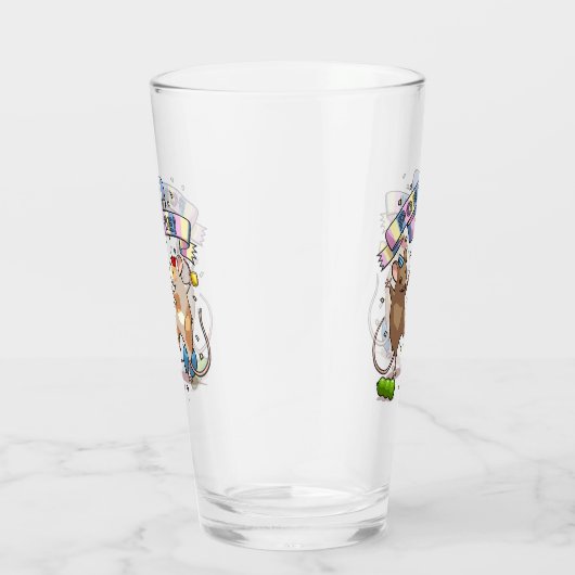 Dancing Mice Party Time Banner Confetti & Ballonne Glas (Rechts)