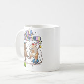 Dancing Mice Party Time Banner Confetti & Ballonne Koffiemok (Voorkant links)