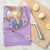 Dancing Mice Party Time Banner Confetti & Ballonne Theedoek (Quarter Fold)