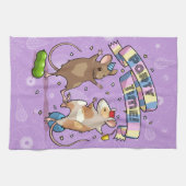 Dancing Mice Party Time Banner Confetti & Ballonne Theedoek (Horizontaal)