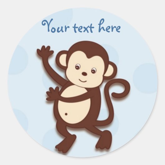 Dancing Monkey Stickers Envelope Seals (Voorkant)