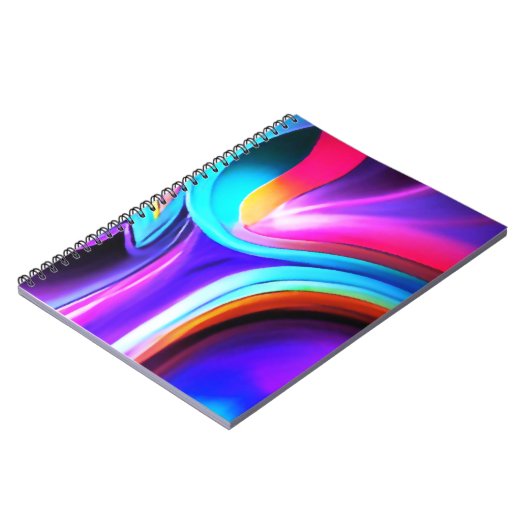 Dancing Neon Lights- blue Notitieboek (Linkerzijde)