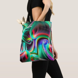Dancing Neon Lights Tote Bag