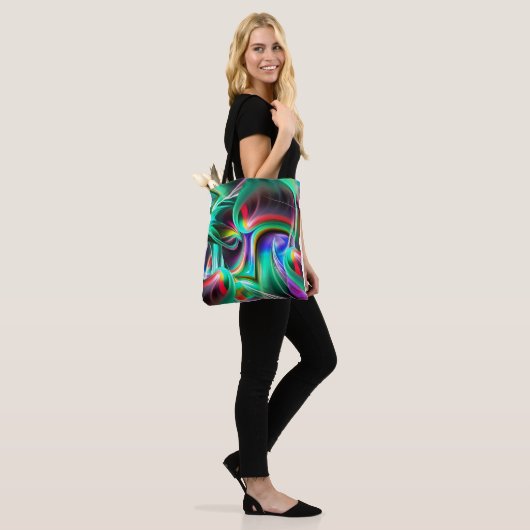Dancing Neon Lights Tote Bag (Op model)