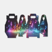 Dancing Neon muzieknoten Bedankdoosjes (Uitgevouwen)