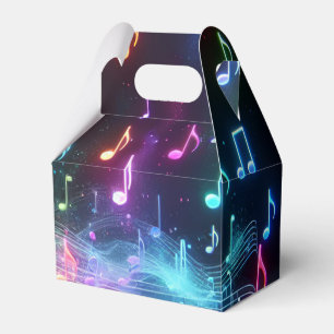 Dancing Neon muzieknoten Bedankdoosjes