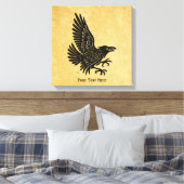 Dancing Norse Raven Canvas Afdruk (Insitu (Slaapkamer))