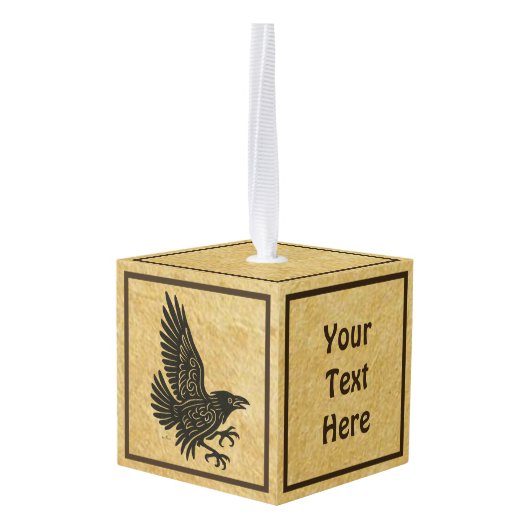 Dancing Norse Raven Decoratie (Achter hoekig)