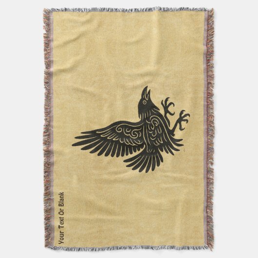 Dancing Norse Raven Deken (Voorkant Verticaal)