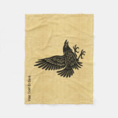 Dancing Norse Raven Fleece Deken (Voorkant)