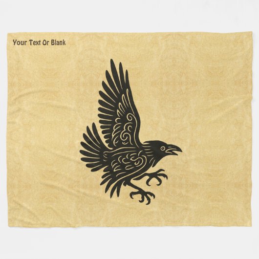 Dancing Norse Raven Fleece Deken (Voorkant (Horizontaal))