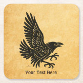 Dancing Norse Raven Kartonnen Onderzetters (Voorkant)