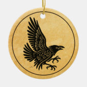 Dancing Norse Raven Keramisch Ornament (Voorkant)