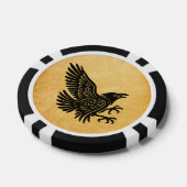 Dancing Norse Raven Poker Chips (Enkel)