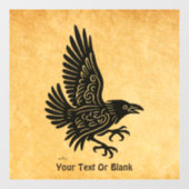 Dancing Norse Raven Raamsticker (Vel)