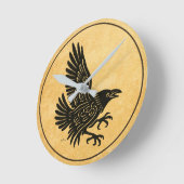 Dancing Norse Raven Ronde Klok (Hoek)
