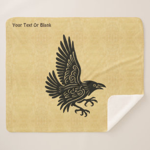 Dancing Norse Raven Sherpa Deken