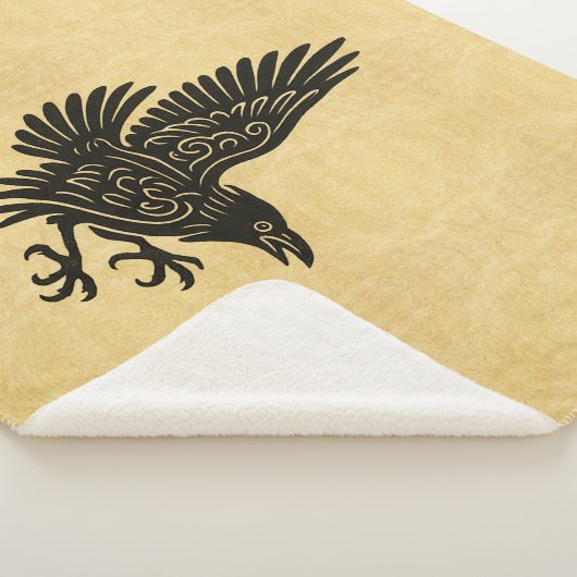 Dancing Norse Raven Sherpa Deken (3/4)