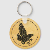 Dancing Norse Raven Sleutelhanger (Voorkant)