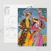 Dancing Nymphe and Musician briefkaart (Voorkant / Achterkant)