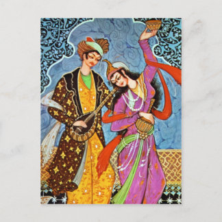 Dancing Nymphe and Musician briefkaart