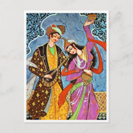 Dancing Nymphe en Musician Briefkaart