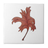 Dancing Oak Leaf Red Tegeltje (Voorkant)