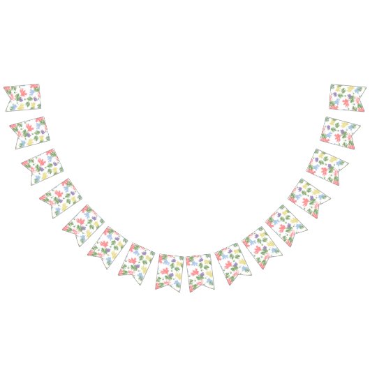 Dancing Pastel Flowers Vlaggetjes (Alle)