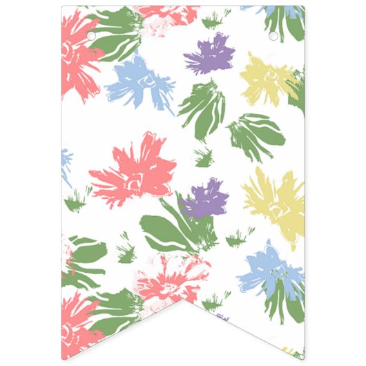 Dancing Pastel Flowers Vlaggetjes (Eerste vlag)