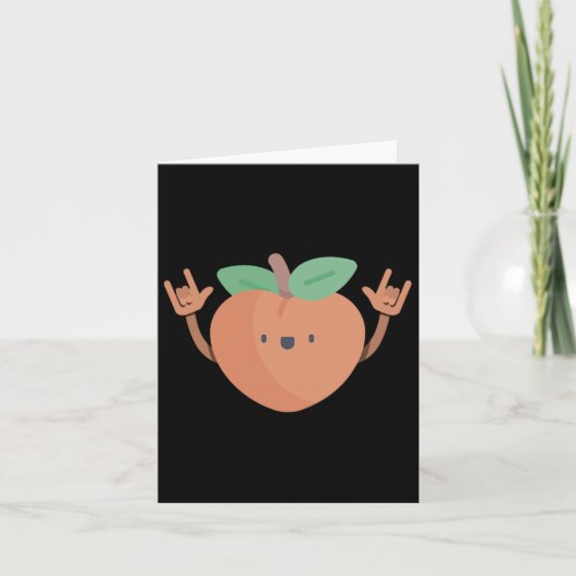 Dancing Peach Funny Dance Fruit Dancer Graphic T-s Kaart (Voorkant)