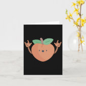 Dancing Peach Funny Dance Fruit Dancer Graphic T-s Kaart (Gele Bloem)